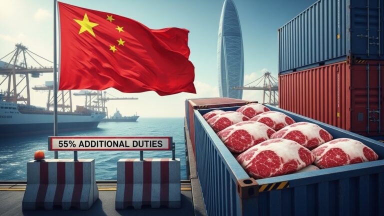 Chine : Droits de Douane de 55% sur le Bœuf Importé