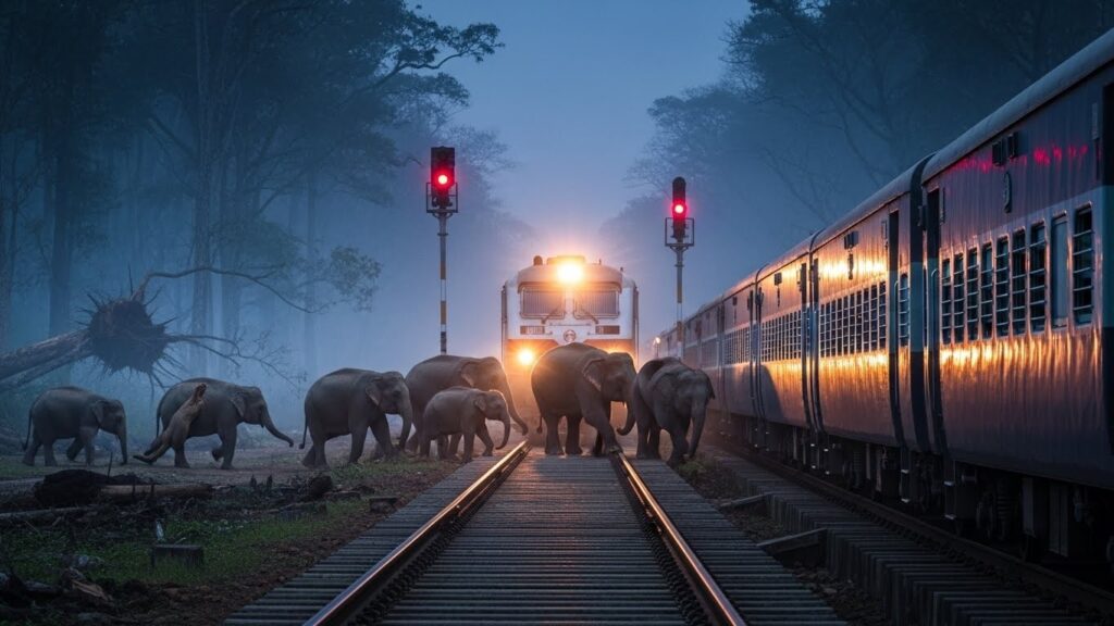 Collision Train Éléphants Inde : 7 Morts