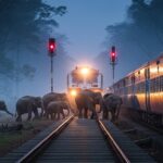 Collision Train Éléphants Inde : 7 Morts