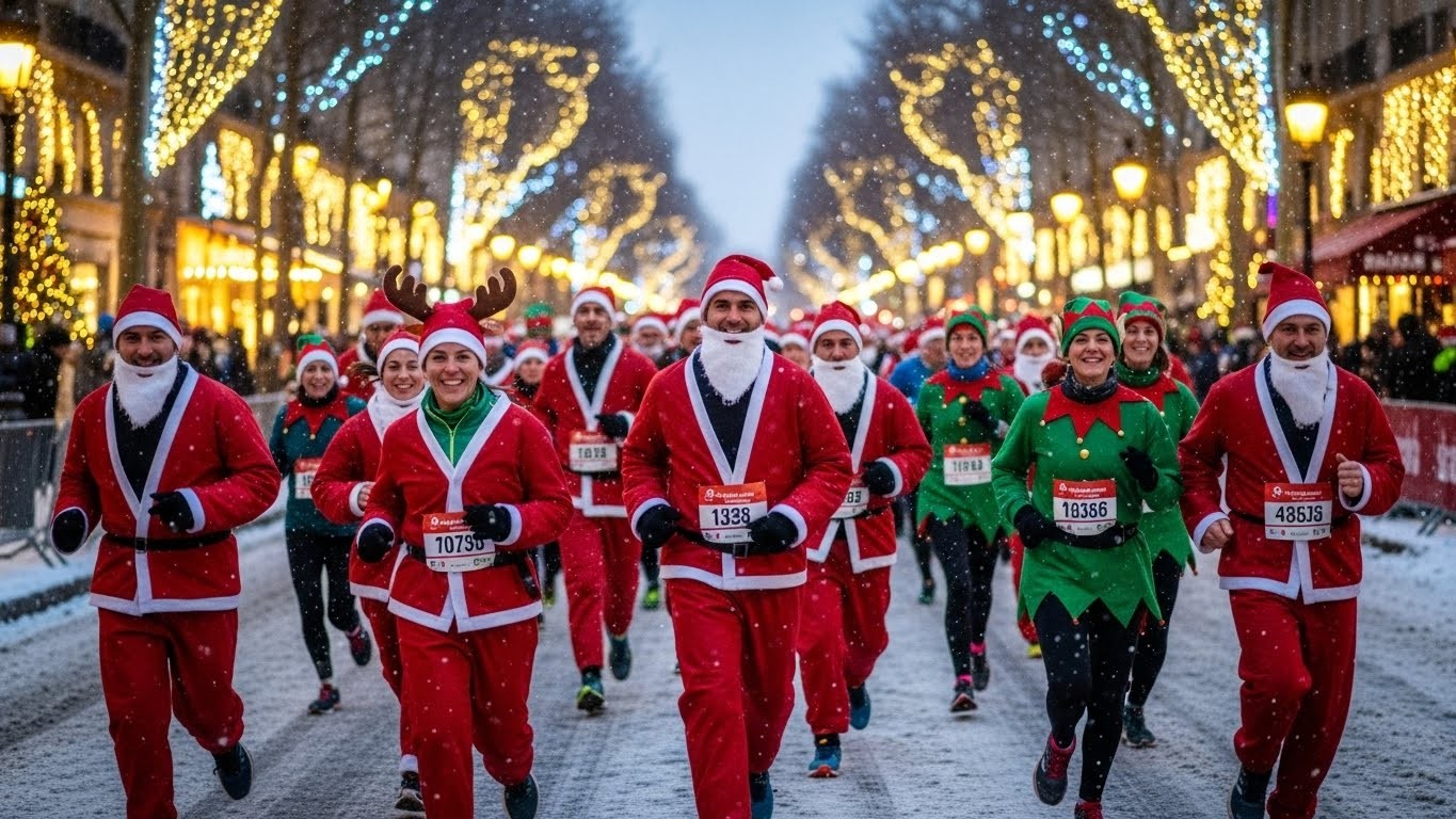 Pourquoi appelle-t-on « corrida » ces courses déguisées de fin d’année ? Découvrez l’histoire surprenante venue du Brésil, les traditions françaises et pourquoi tout le monde finit en Père Noël !