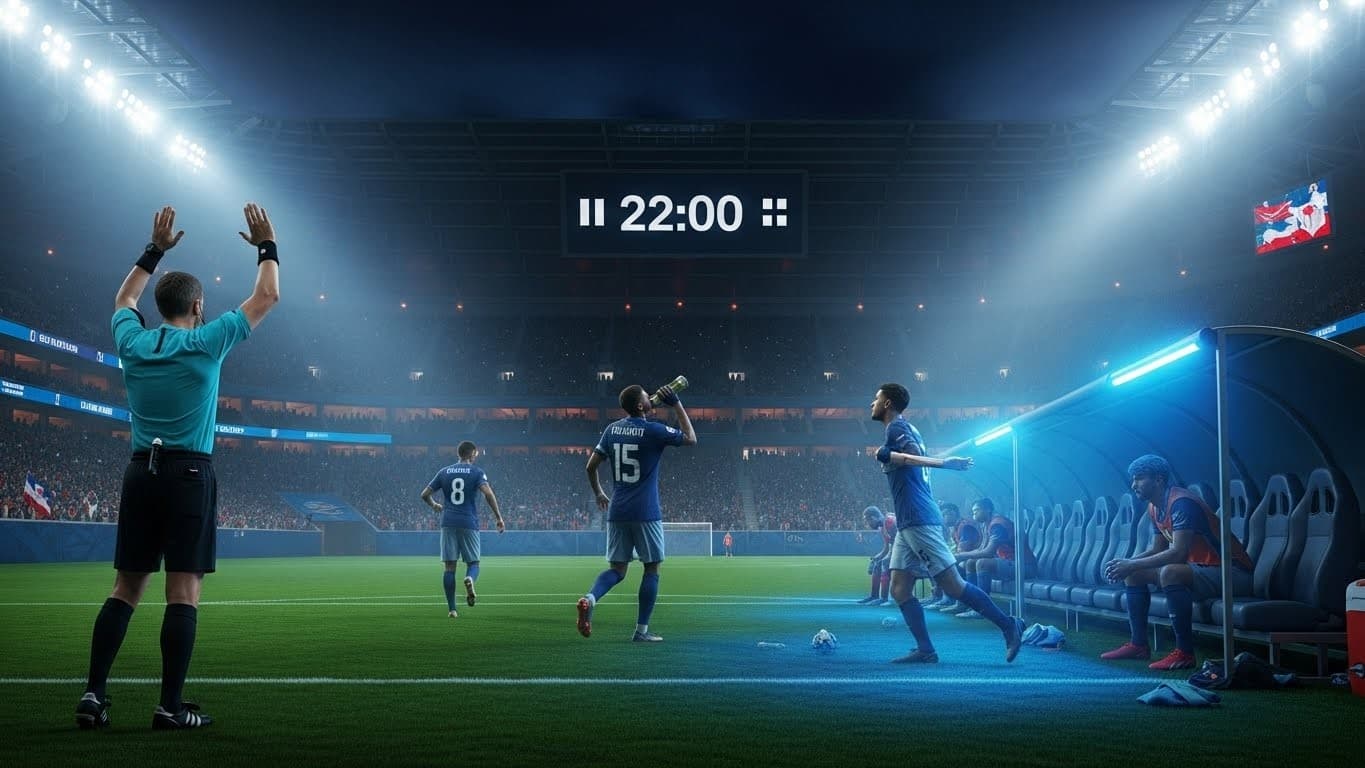 Décryptage complet : pourquoi la FIFA impose désormais deux pauses boisson par mi-temps à la Coupe du Monde 2026, même quand il fait 15 °C. Bien-être ou business déguisé ?