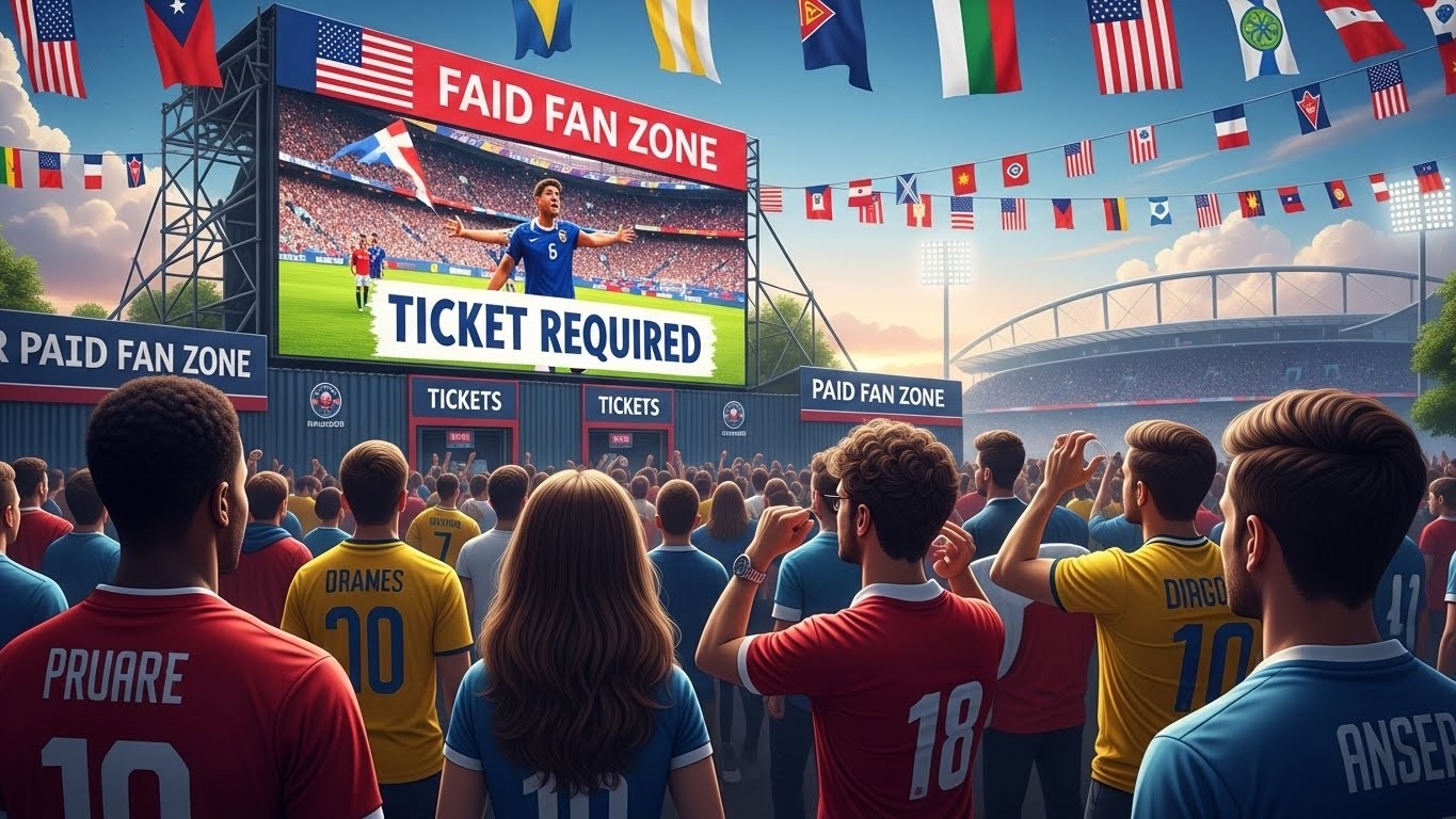 Découvrez pourquoi les fan zones de la Coupe du Monde 2026 deviennent payantes pour la première fois. Tarifs, réactions des supporters et impact sur l'ambiance du Mondial en Amérique du Nord.