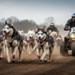 Courses de Chiens de Traîneau sans Neige près de Coulommiers