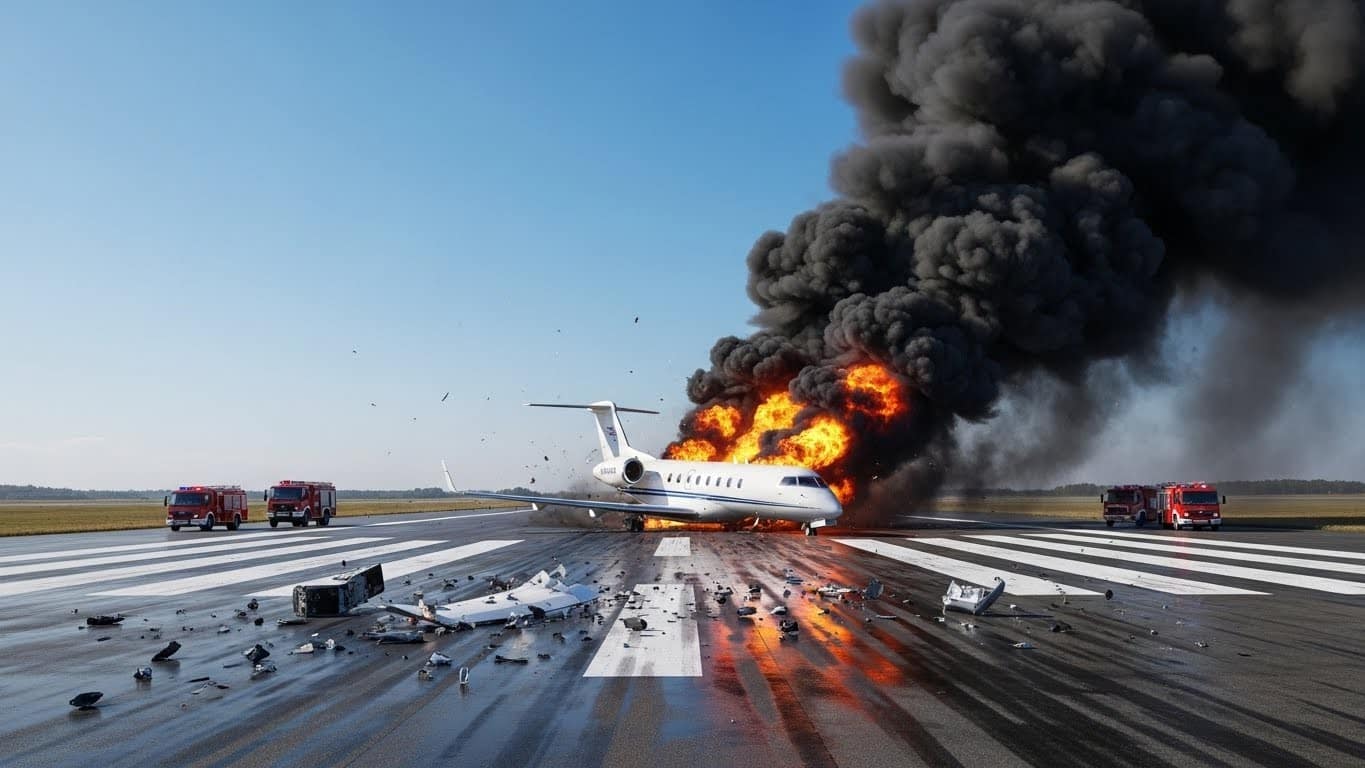 Découvrez les détails choquants du crash d'un jet d'affaires en Caroline du Nord lors d'un atterrissage raté. Incendie violent, victimes confirmées : que s'est-il passé exactement ?