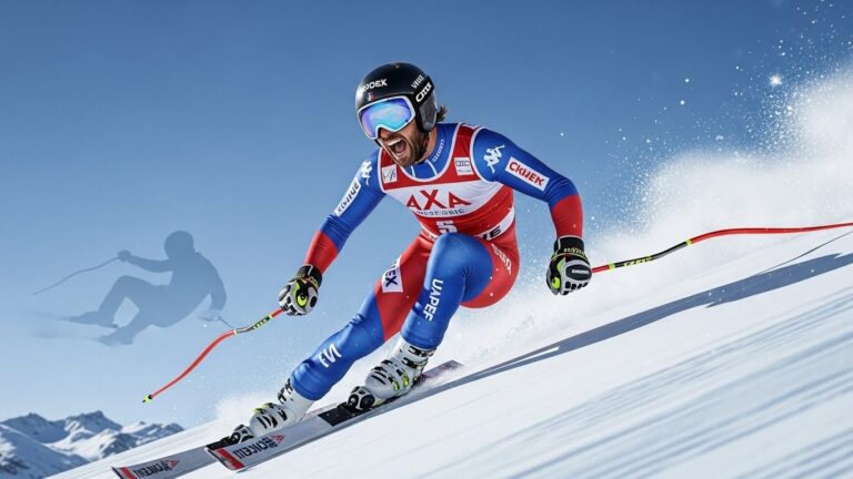 Cyprien Sarrazin Remonte sur Skis Après sa Grave Chute