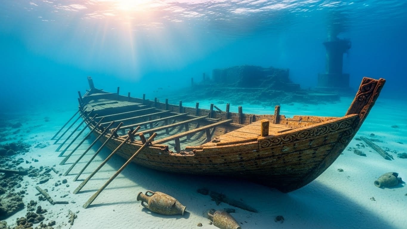 Pour la première fois, un luxueux bateau de plaisance égyptien de l’époque romaine datant de 2000 ans vient d’être exhumé au large d’Alexandrie. Une épave unique qui nous plonge dans le faste de l’Égypte antique.