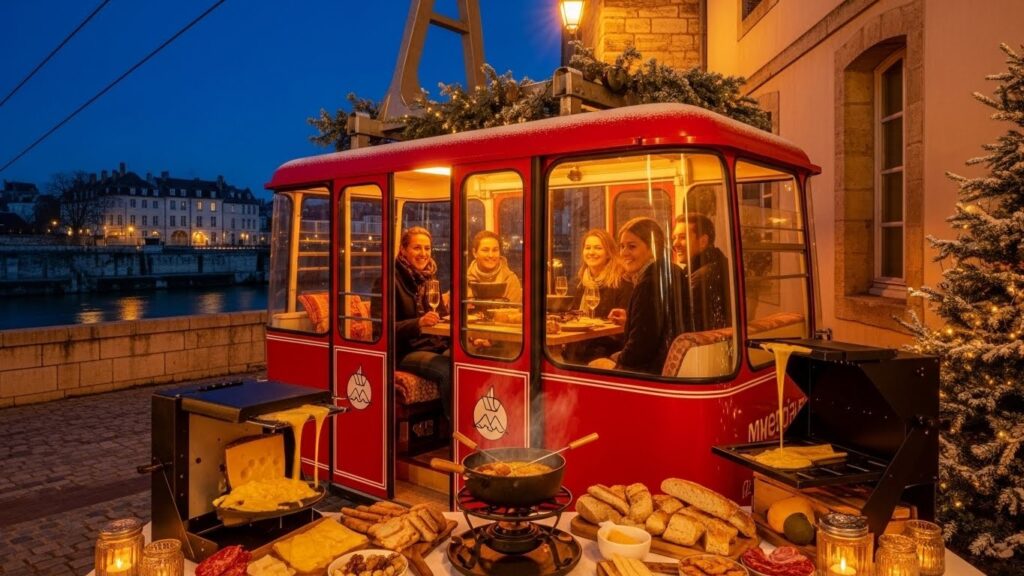 Déguster Fondue et Raclette en Télécabine à Troyes