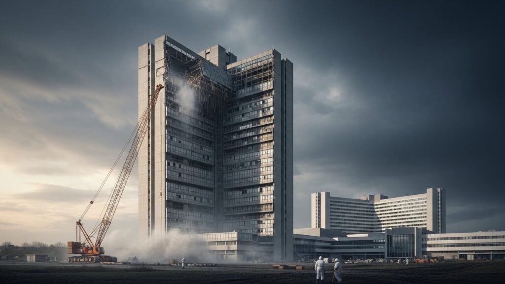 Démolition Tour CHU Caen : Foudroyée ou Étage par Étage ?