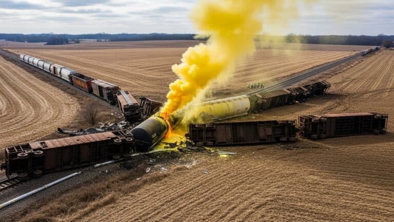 Déraillement Train Fret Kentucky : Fuite Soufre Fondu