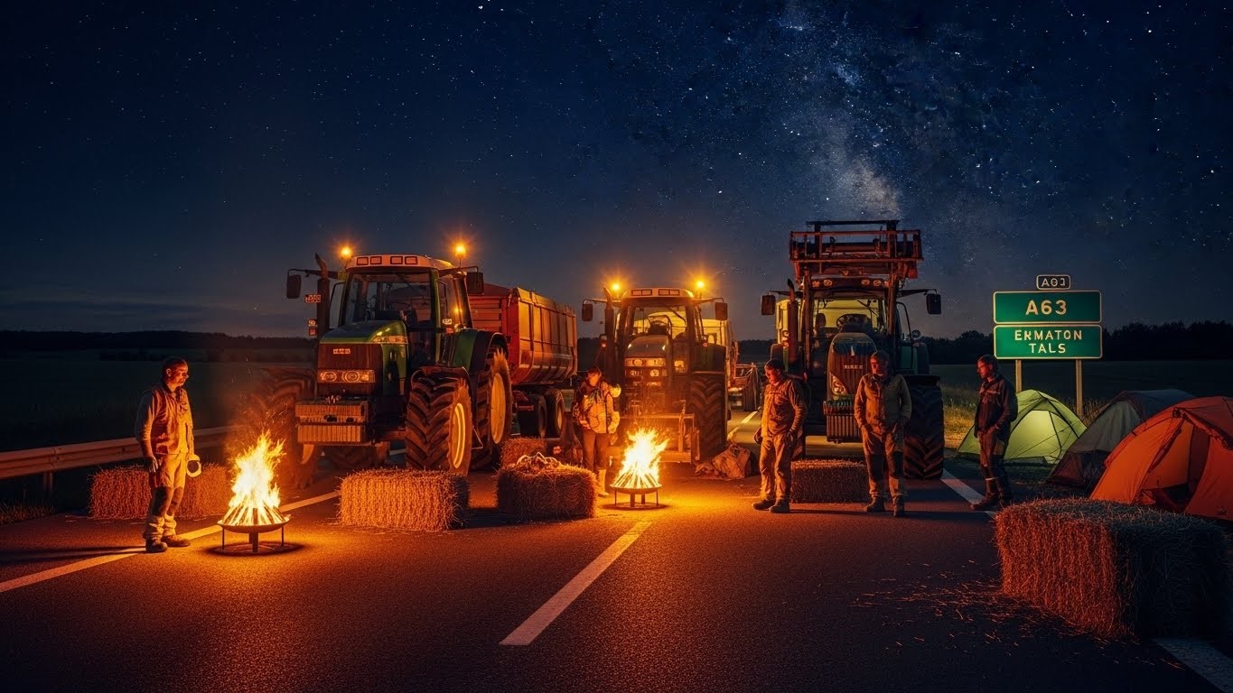 Les agriculteurs du Sud-Ouest bloquent les autoroutes pour protester contre l'abattage systématique des troupeaux touchés par la dermatose bovine. Une mobilisation intense qui révèle une crise profonde dans l'élevage.