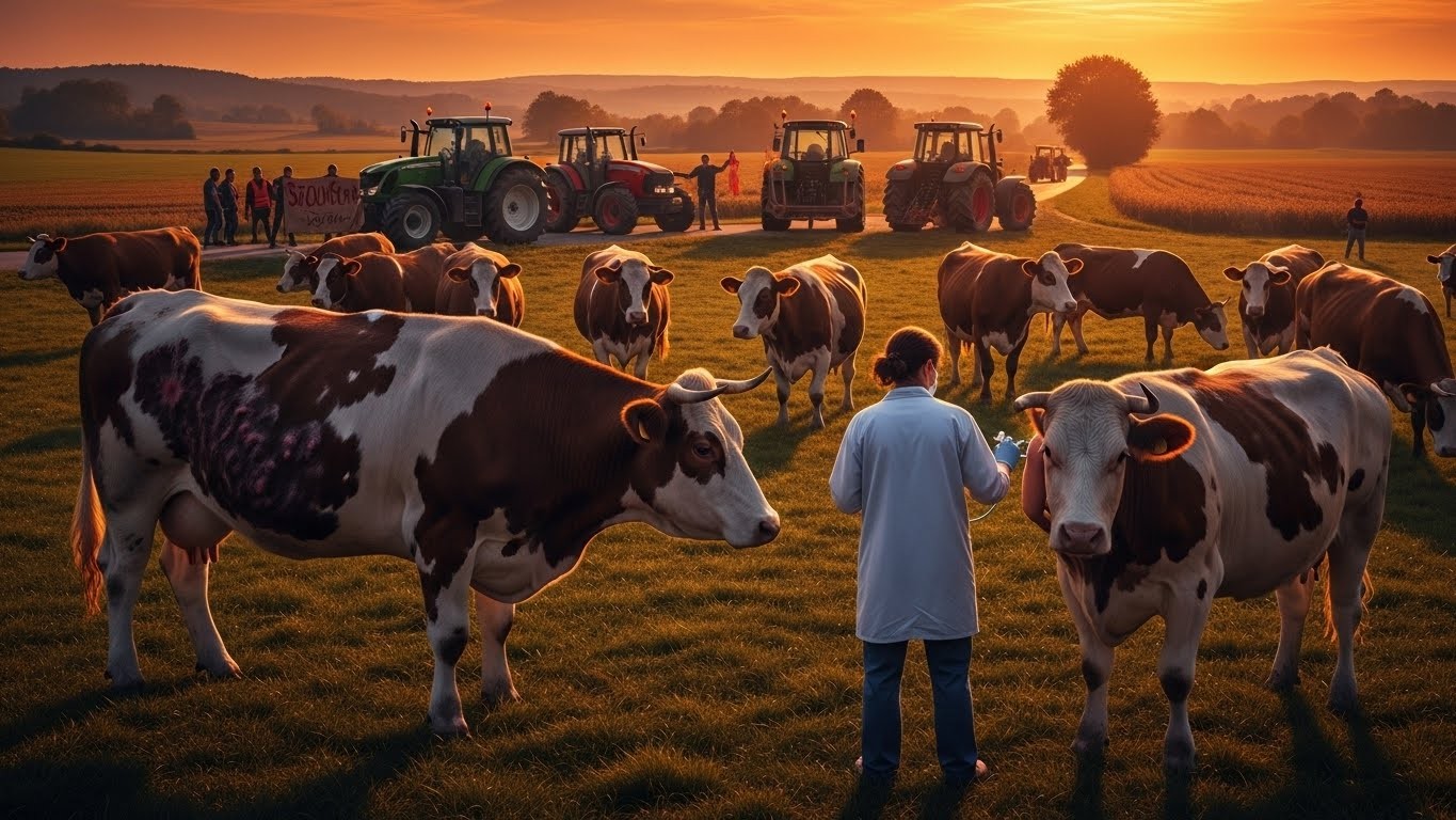 La dermatose bovine progresse dans le Sud-Ouest malgré une vaccination massive : plus de 50% des bovins protégés. Mais les agriculteurs maintiennent des blocages pour contester la stratégie gouvernementale. Où en est-on vraiment ?