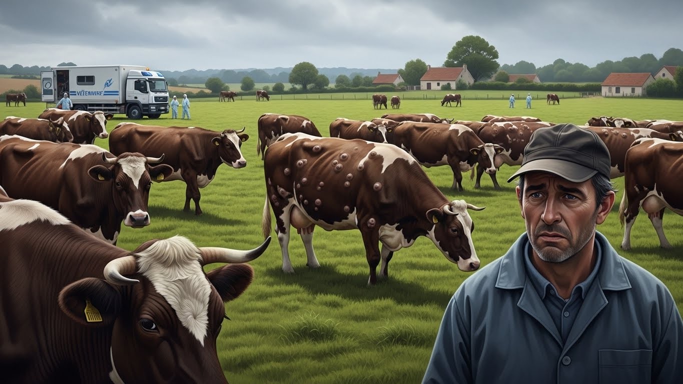 La dermatose nodulaire contagieuse menace le cheptel français. Entre abattage des troupeaux et vaccination, un débat sanitaire et émotionnel s'enflamme. Décryptage d'une crise agricole sensible.