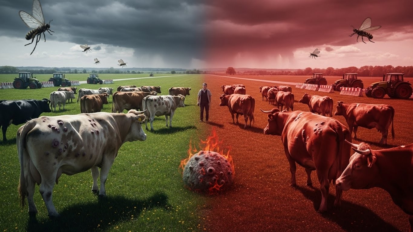 La dermatose nodulaire contagieuse progresse en France avec de nouveaux foyers en Occitanie. Découvrez les derniers cas, les abattages, la vaccination et la colère des agriculteurs.