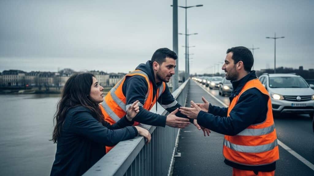 Deux Éboueurs Sauvent une Femme du Suicide à Bordeaux