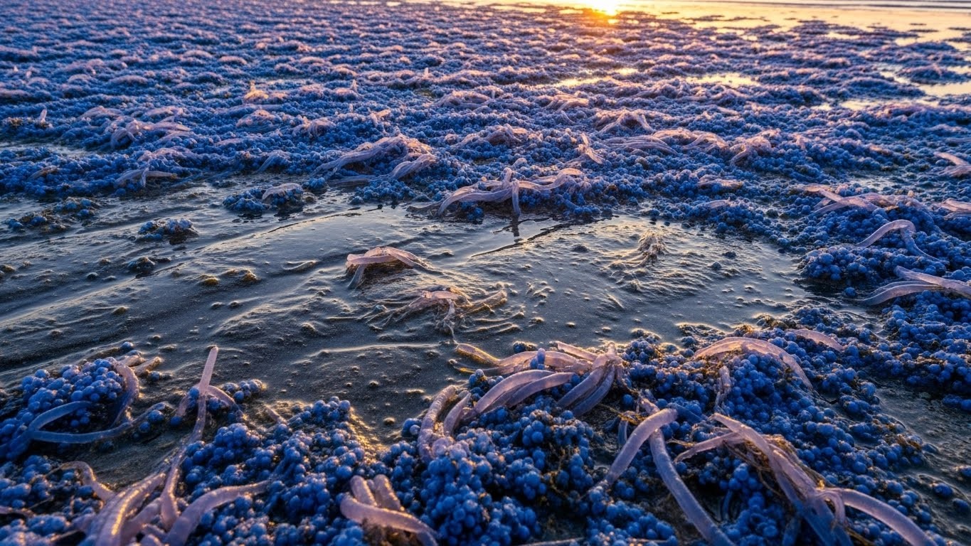 Découvrez pourquoi des milliers de physalies et vélelles ont envahi les plages de l’Ouest ce week-end. Dangereuses ou inoffensives ? Explications complètes et conseils pratiques.