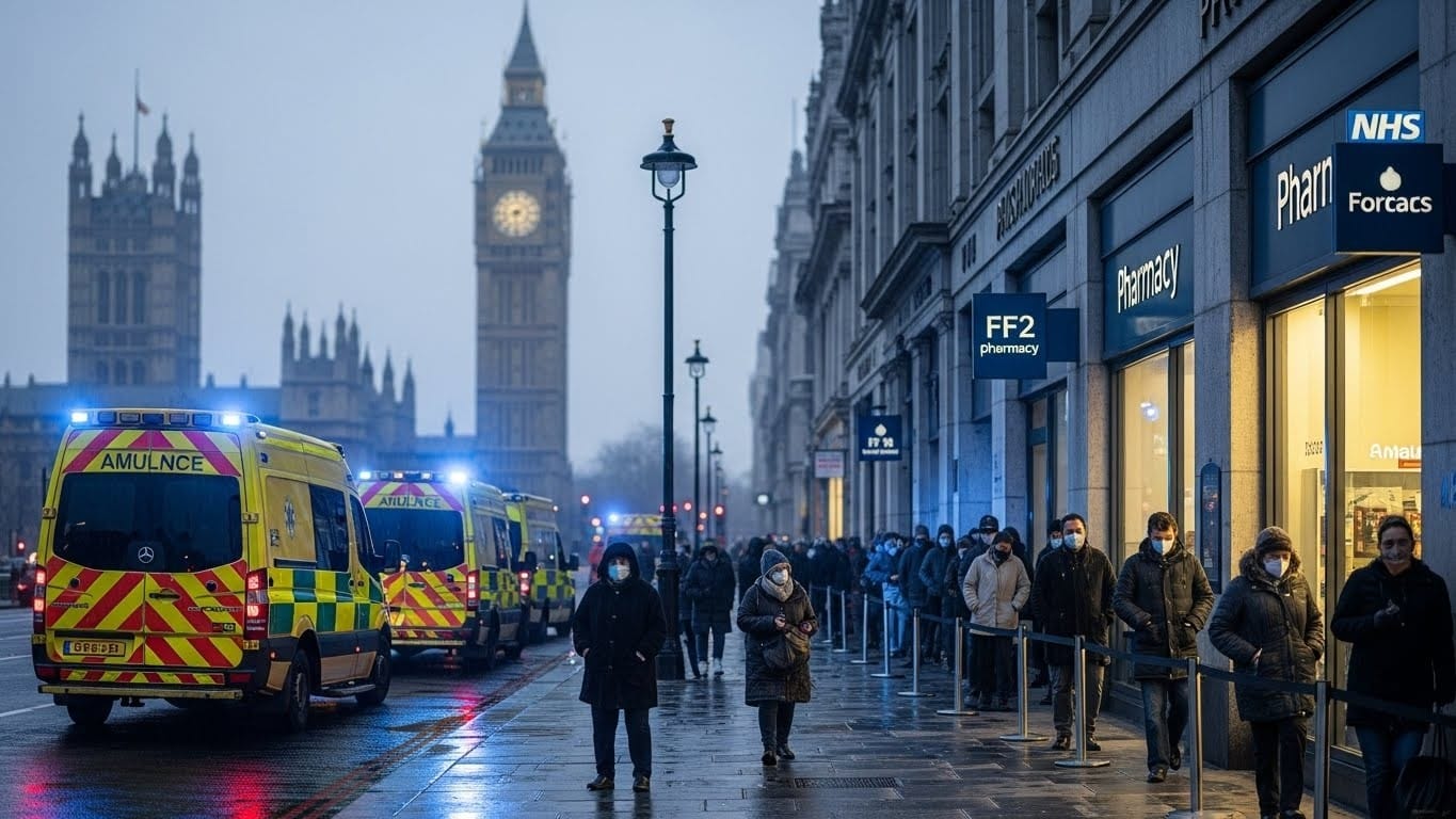 Le Royaume-Uni submergé par une vague de grippe record juste avant Noël. Hôpitaux saturés, grève des médecins imminente... Le NHS est-il au bord de l'effondrement ? Tout ce qu'il faut savoir.