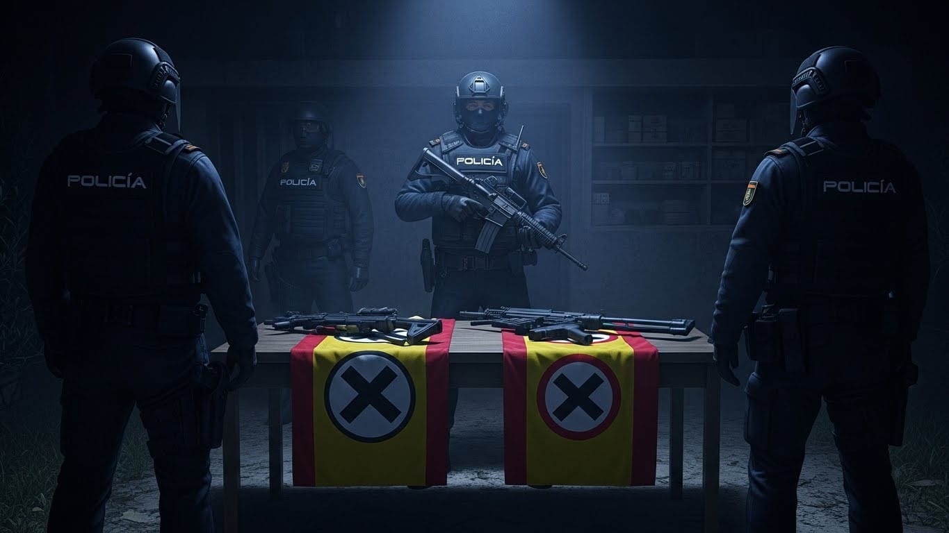 La police espagnole vient de frapper fort en arrêtant trois membres d'une cellule de The Base, groupe néonazi terroriste. Armes saisies, liens avec le fondateur américain... Que cache cette opération ?