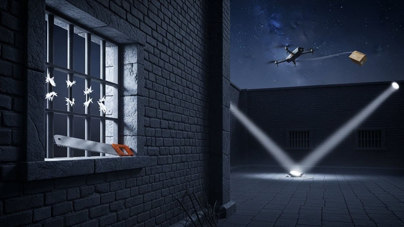 Décryptage complet de la spectaculaire évasion de la prison de Dijon avec scie livrée par drone. Un complice de 19 ans arrêté, le fugitif dangereux toujours en fuite.