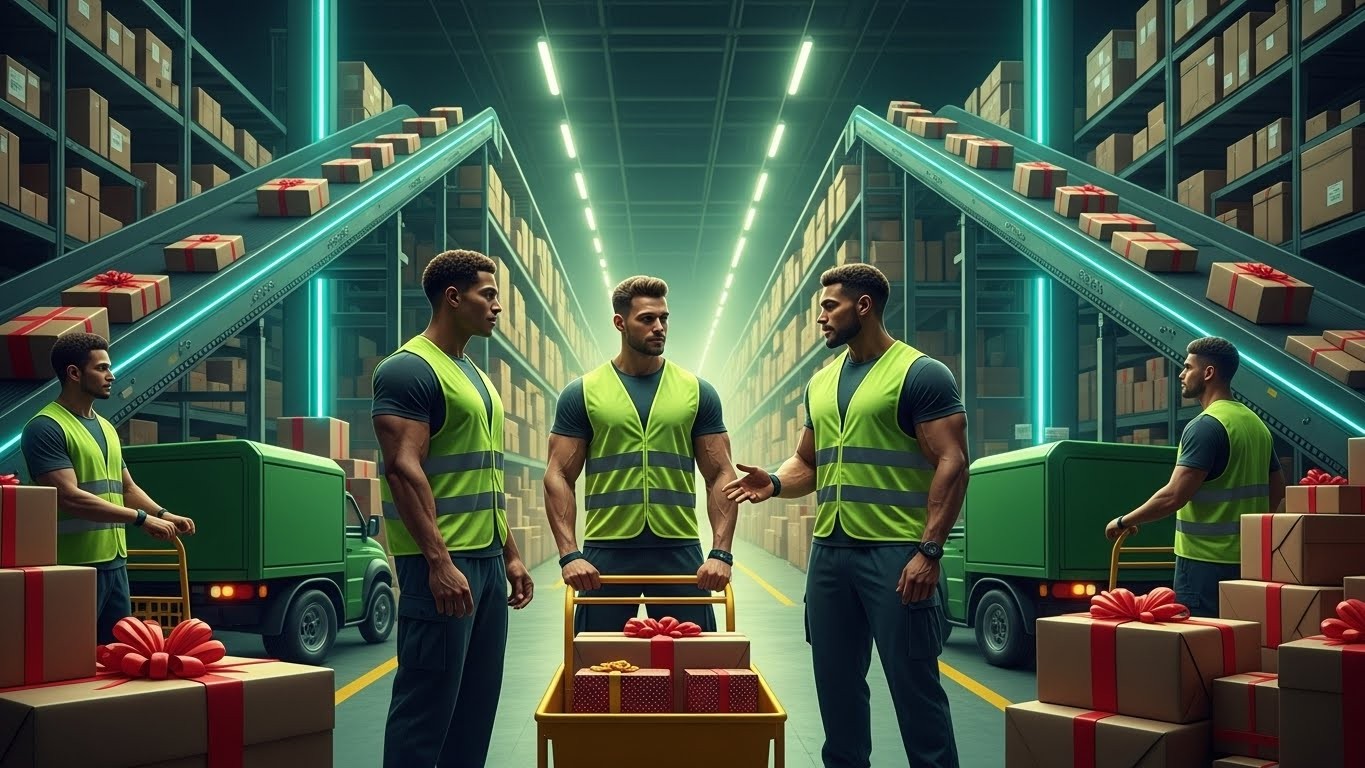 Découvrez comment d'anciens commandos des forces spéciales interviennent dans un entrepôt logistique pour organiser le rush de Noël et assurer les livraisons de cadeaux à temps. Une opération inattendue !