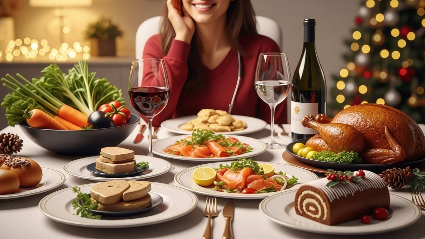 Découvrez comment savourer les repas de Noël et du Nouvel An sans indigestion ni intoxication. Conseils pratiques d'une nutritionniste pour profiter pleinement des fêtes tout en écoutant votre corps.