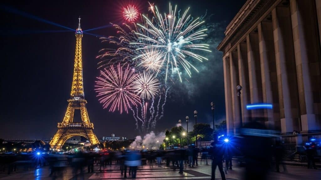 Feu d&rsquo;Artifice Illégal au Trocadéro : 40 Interpellations à Paris