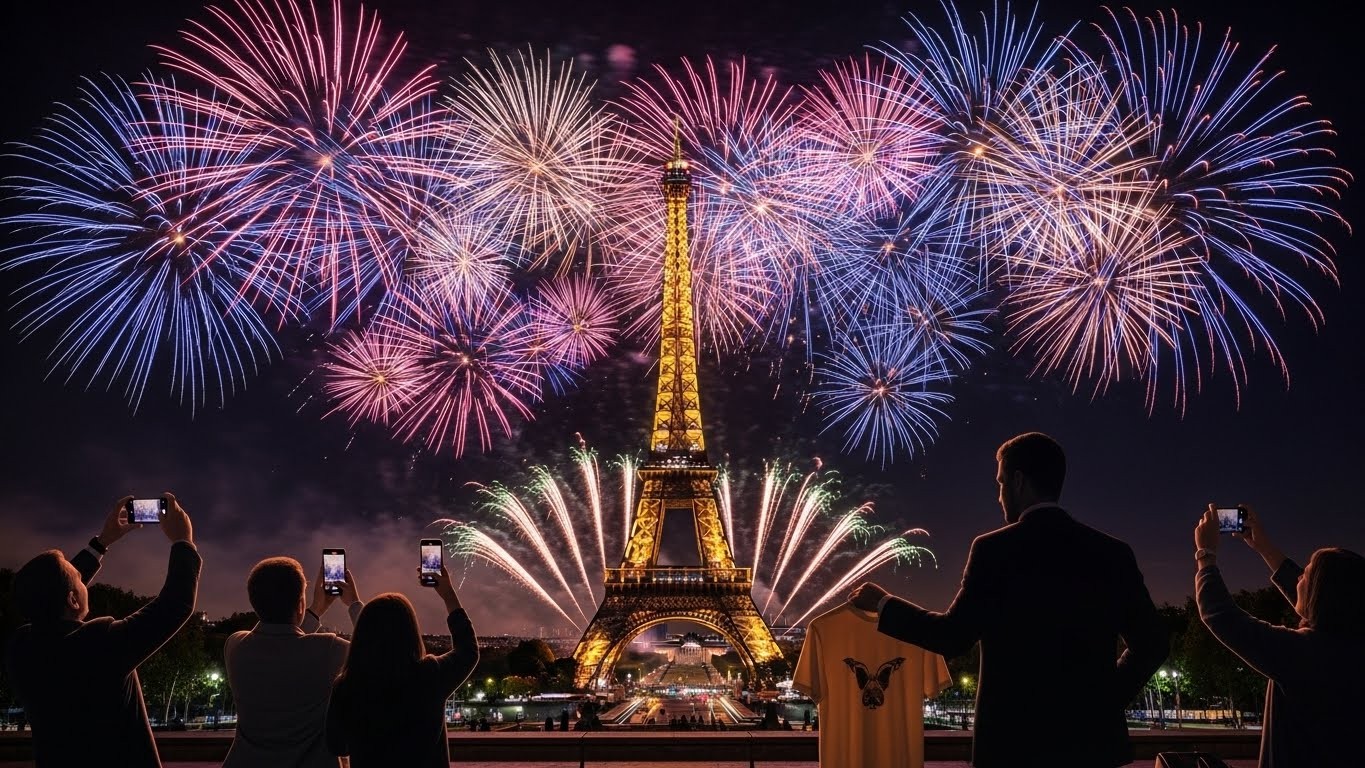 Découvrez l'histoire incroyable d'un feu d'artifice spectaculaire tiré au Trocadéro par un célèbre vidéaste pour promouvoir sa vidéo. Événement non autorisé, enquête en cours : tous les détails.