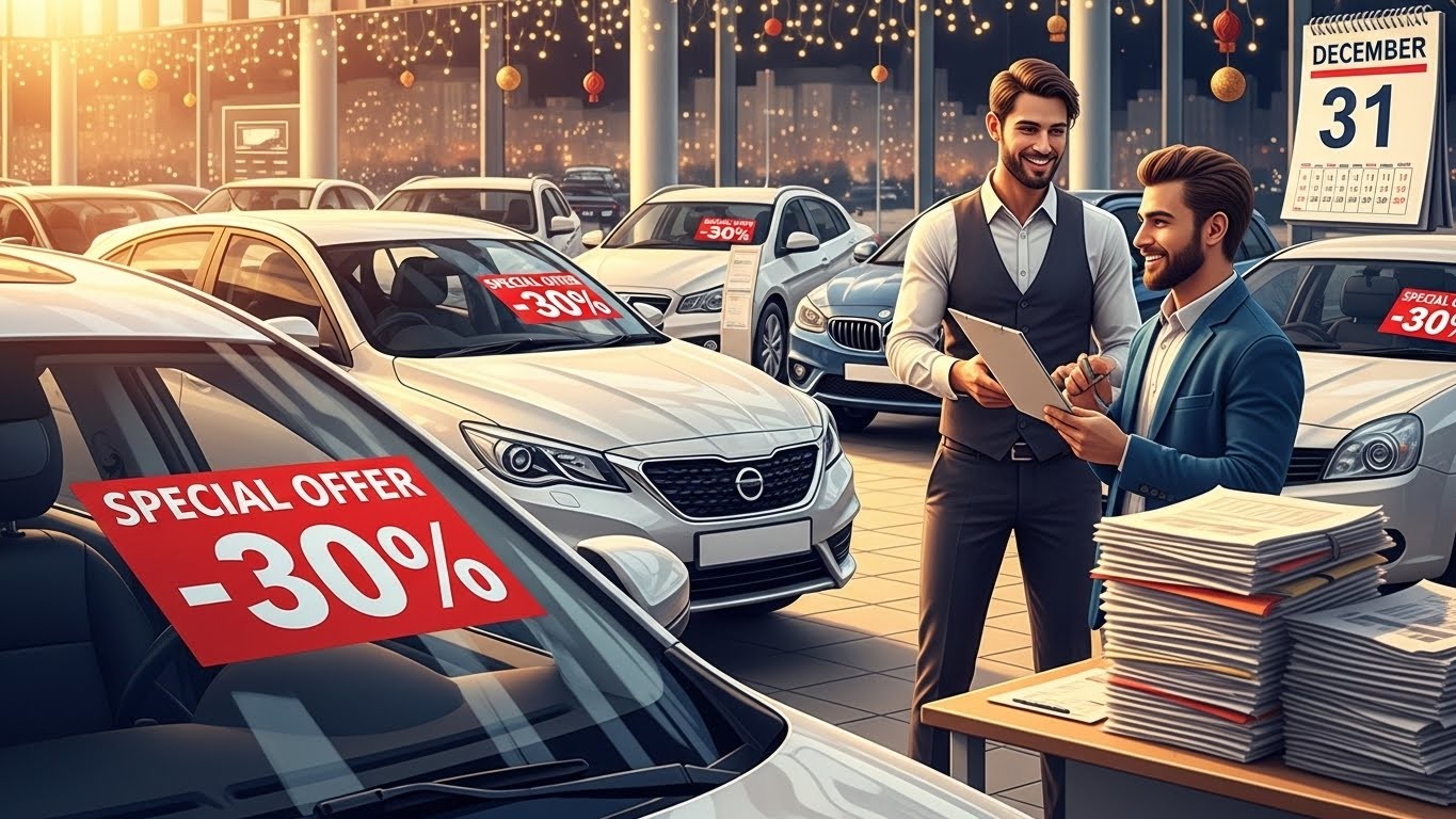 Découvrez pourquoi décembre est idéal pour acheter une voiture neuve ou d'occasion avec des remises exceptionnelles. Rabais jusqu'à 30%, déstockage massif : nos conseils pour faire la bonne affaire avant 2026.