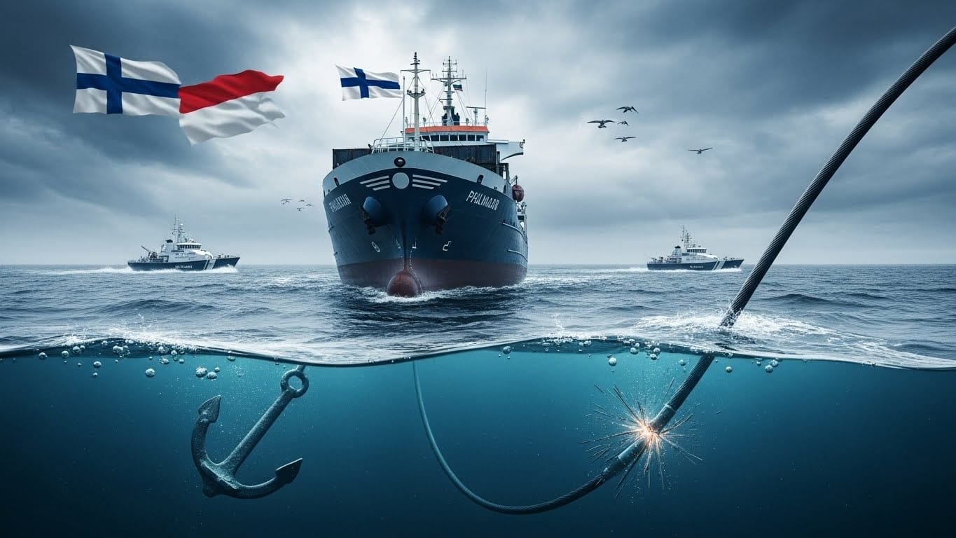 La Finlande vient de saisir un cargo russe suspecté d'avoir endommagé un câble sous-marin en mer Baltique. Acte criminel ou accident ? Décryptage d'un incident qui ravive les tensions géopolitiques.