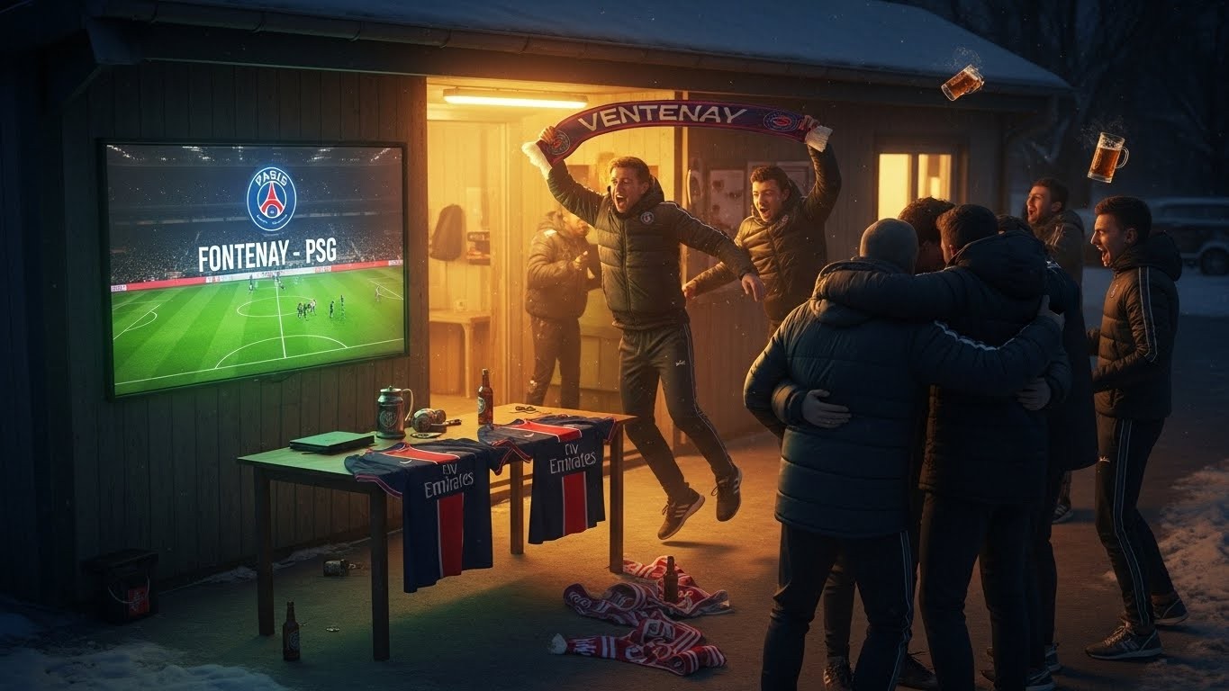 Découvrez l’explosion de joie à Fontenay après le tirage au sort qui oppose le club amateur vendéen au géant PSG en 32es de Coupe de France. Un rêve éveillé à vivre en décembre !