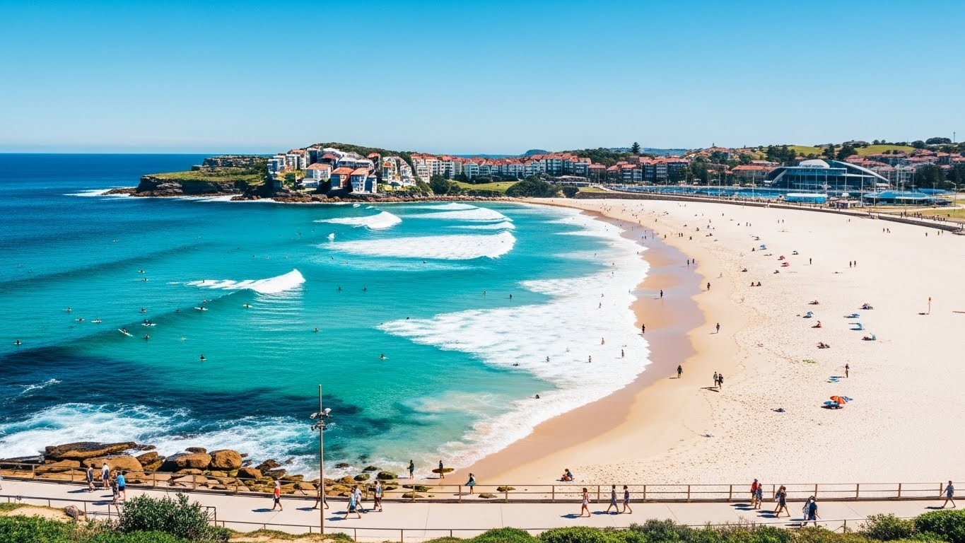 Découvrez Bondi Beach, la plage emblématique de Sydney théâtre d'une terrible fusillade le 14 décembre 2025. Histoire, attractions et ambiance de ce lieu prisé des Australiens.