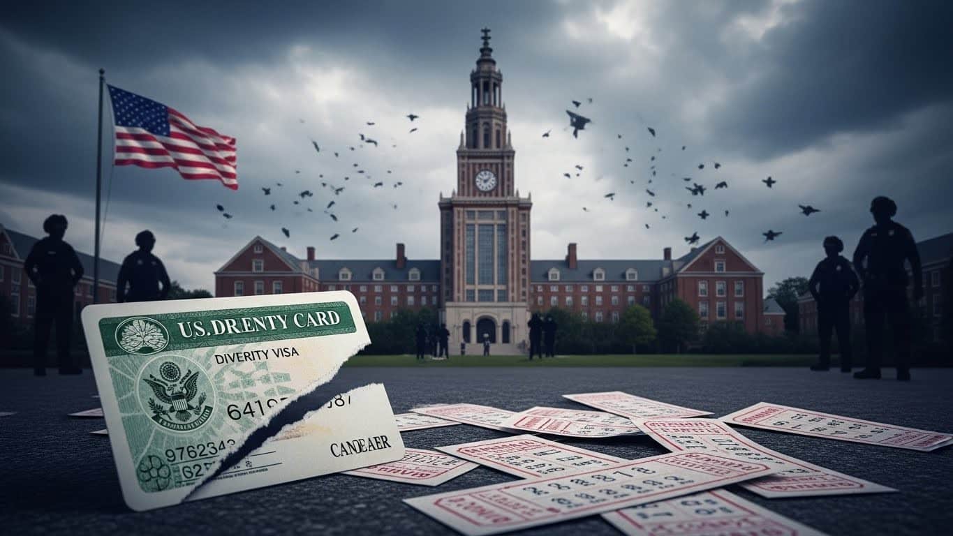 Découvrez les raisons derrière la suspension immédiate des visas diversité aux États-Unis après la fusillade tragique à l'université Brown. Un tournant majeur dans la politique d'immigration américaine.