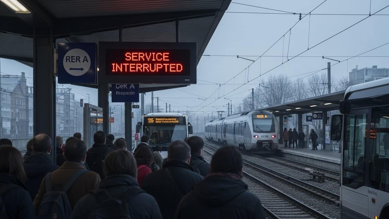Découvrez les détails d'un grave accident de personne sur le RER A ce 16 décembre 2025. Trafic interrompu sur la branche est jusqu'à 9h30 : impacts, alternatives et contexte des perturbations en Île-de-France.