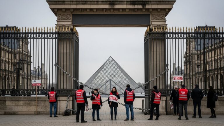 Grève au Louvre : Le Musée Fermé ce Lundi Matin