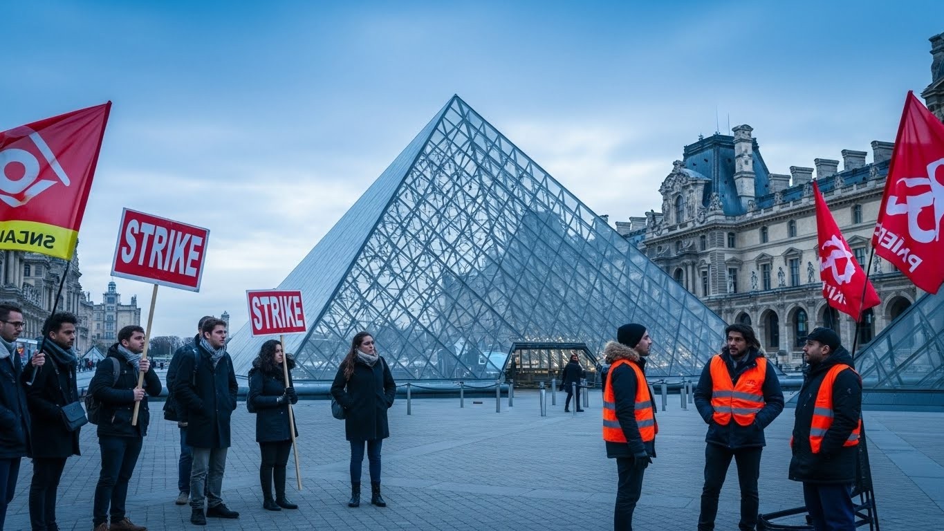 Découvrez le reportage exclusif sur la grève reconductible au Louvre ce 15 décembre 2025. Touristes venus du monde entier expriment leur déception mais aussi leur compréhension face au mouvement social des agents.