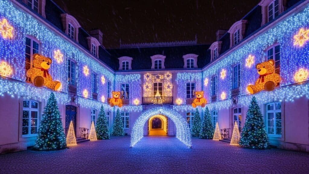 Illuminations Noël Chamalières : Un Immeuble Enchanté