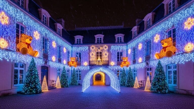 Illuminations Noël Chamalières : Un Immeuble Enchanté