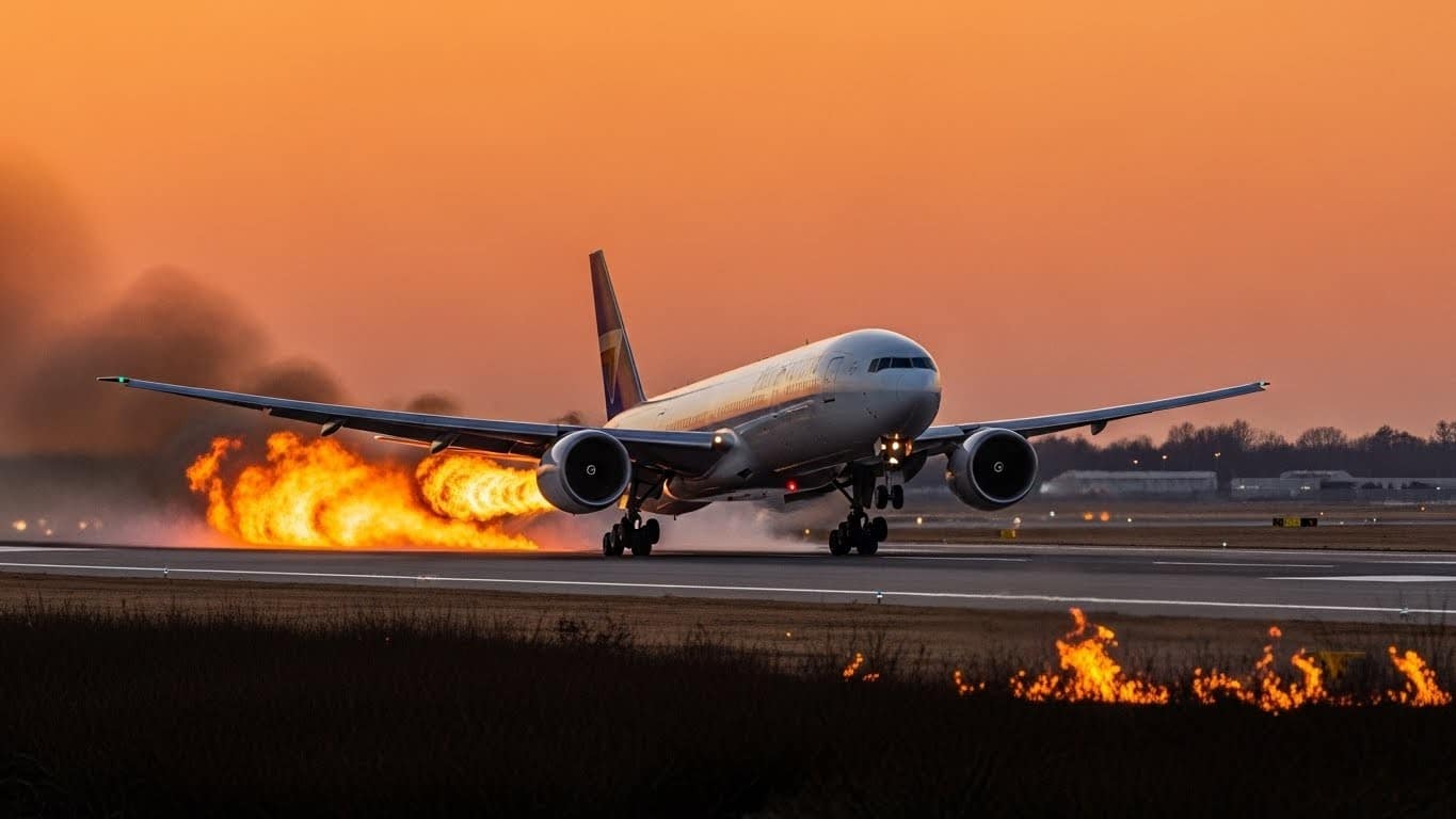 Défaillance moteur sur un Boeing 777 de United Airlines à l'aéroport de Washington Dulles : incendie au décollage, retour d'urgence sans blessé. Découvrez les détails et les implications pour la sécurité aérienne.