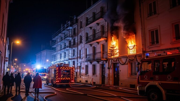 Incendie Nemours : Décorations Noël en Feu, 39 Évacués