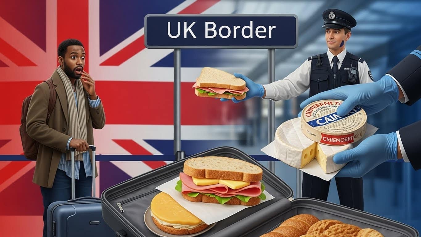 Découvrez pourquoi vous risquez 6 000 € d’amende en arrivant en Grande-Bretagne avec un simple jambon-beurre. Restrictions post-Brexit, fièvre aphteuse : tout ce qu’il faut savoir avant votre prochain voyage.