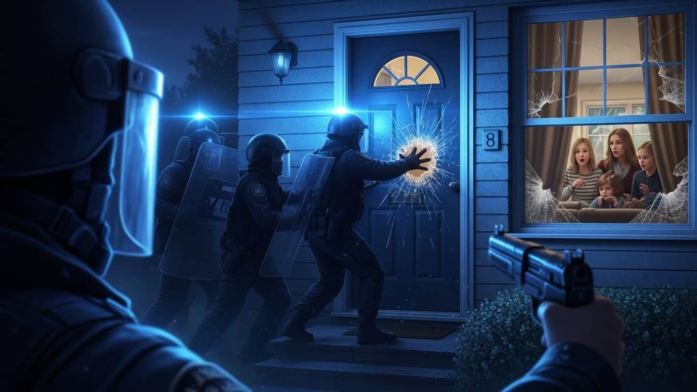 Découvrez le récit choc d'une interpellation musclée en Essonne : une quinzaine de gendarmes au domicile familial à l'aube, arme pointée sur un fils innocent. Finalement mis hors de cause, mais traumatisé à vie.