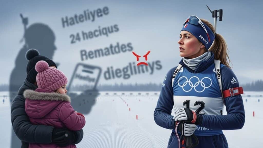 Justine Braisaz-Bouchet Menaces sur sa Fille