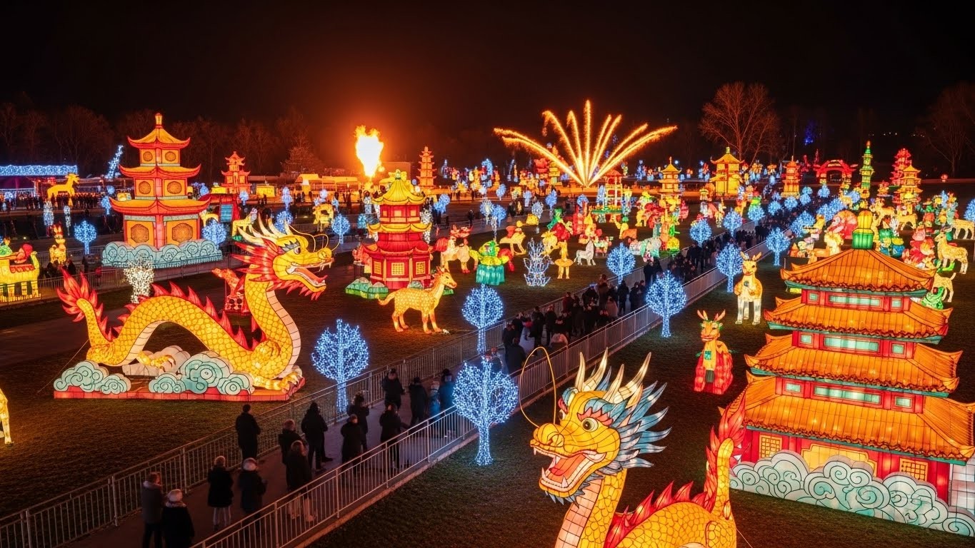 Découvrez l'Éveil des Lanternes au Barcarès : 4000 lanternes géantes, spectacles chinois et village de Noël. Une expérience féerique jusqu'en février 2026 dans les Pyrénées-Orientales !