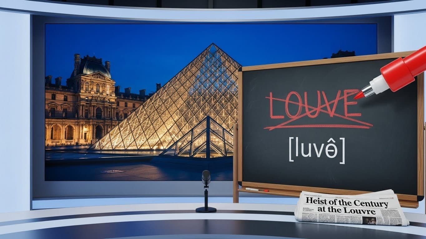 Découvrez pourquoi « Le Louvre » figure parmi les mots les plus massacrés à la télé US cette année, entre le casse spectaculaire et les difficultés phonétiques des anglophones. Drôle et instructif !