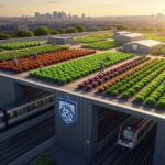 Ligne 15 Sud : Des Légumes sur le Toit du Garage Métro à Champigny