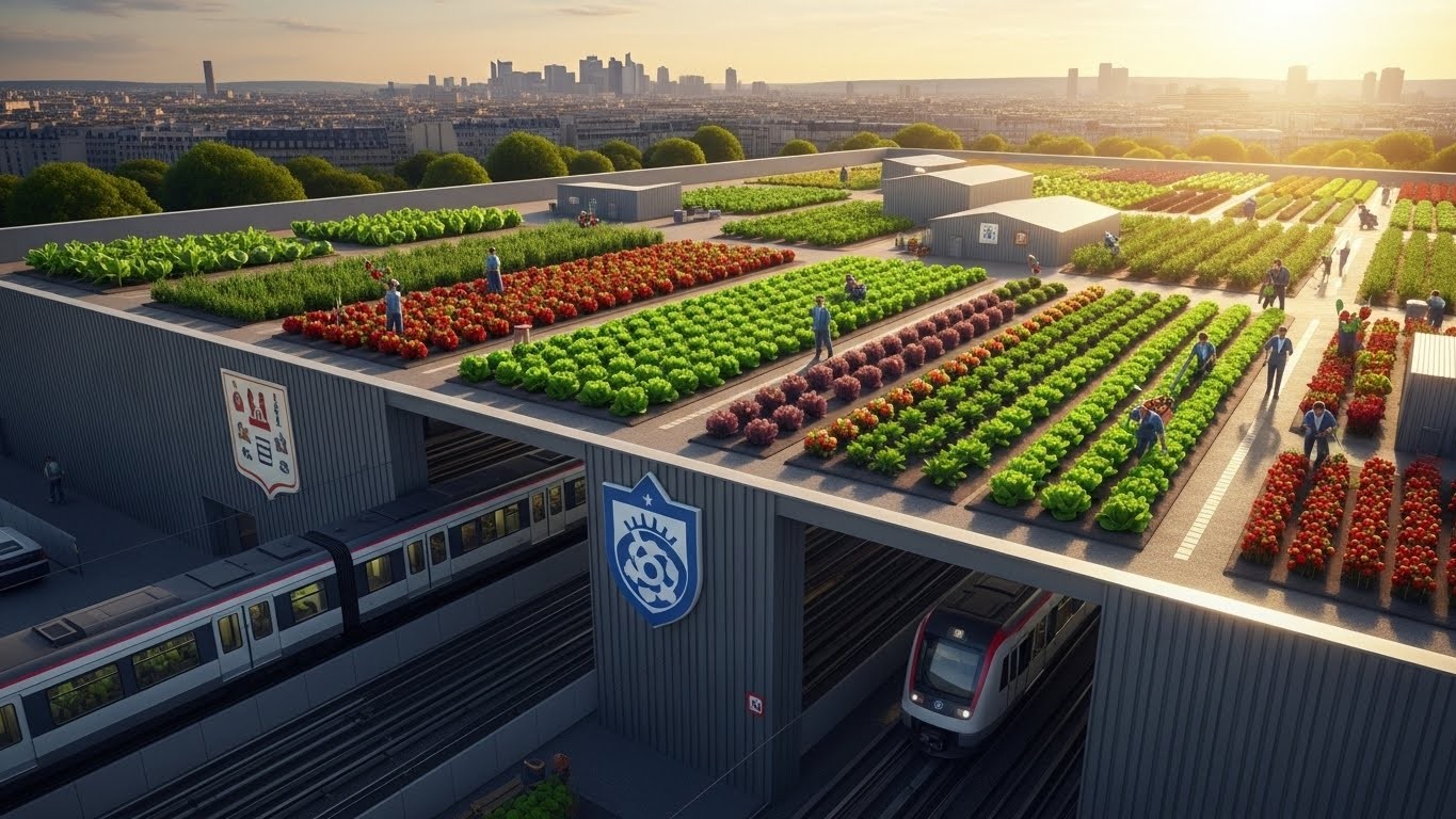 Découvrez comment le toit du futur garage de la ligne 15 sud du Grand Paris Express va devenir la plus grande ferme urbaine de France avec 15 à 25 tonnes de légumes par an !