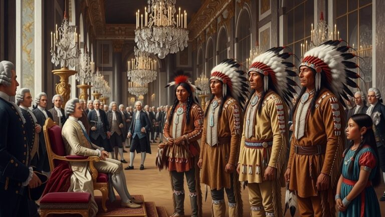 Louis XV et les Chefs Amérindiens à Versailles : Une Rencontre Oubliée
