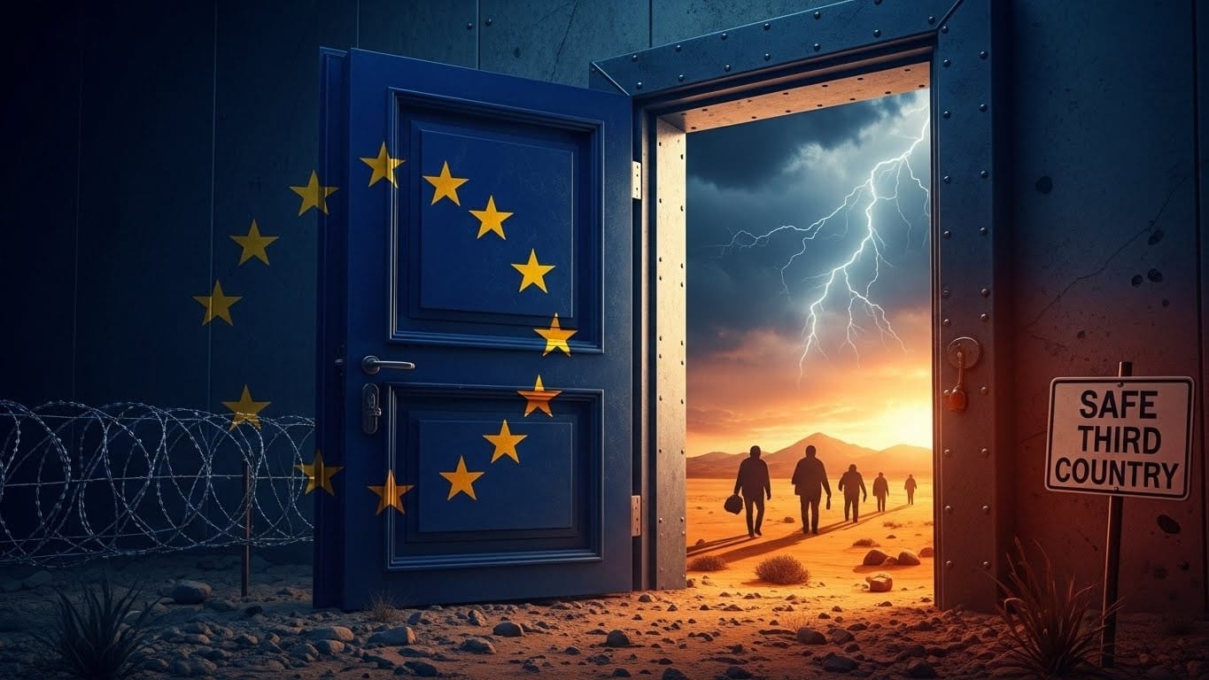 L'Union européenne durcit sa politique migratoire : renvois vers pays tiers sûrs, hubs de retour hors UE et nouveau système de répartition. Décryptage complet d'un tournant historique.
