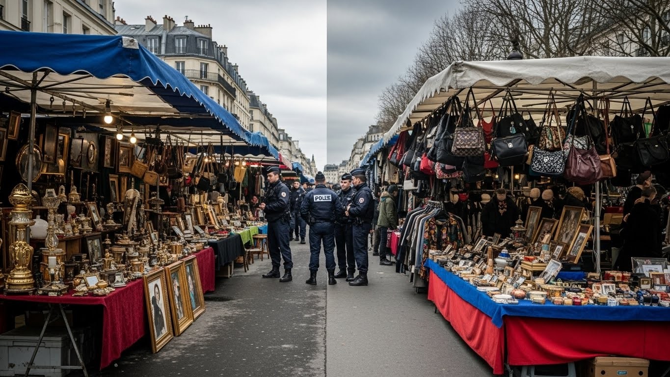 Découvrez comment la police mène une bataille sans relâche contre les contrefaçons aux célèbres Puces de Saint-Ouen, un marché où antiquités et imitations se côtoient dangereusement.