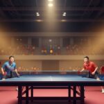 Macron Joue au Ping-Pong avec Félix Lebrun Face aux Chinois
