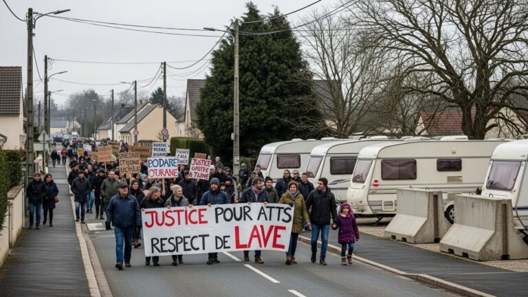 Manifestation Gens du Voyage Contre Mairie Val-d&rsquo;Oise